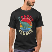 Mens Saurus Daddy I Brachiosaurus Diplodocus I Fam Tシャツ (正面)