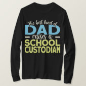 Mens School Custodian Dad Janitor  Tシャツ (デザイン正面)