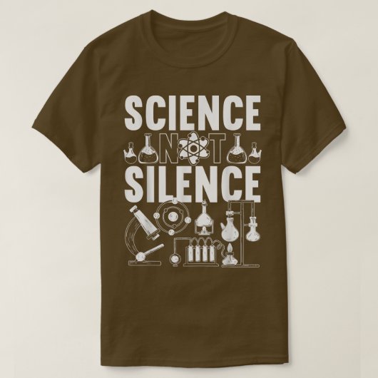 Mens Science Not Silence 1410 Tシャツ (デザイン正面)