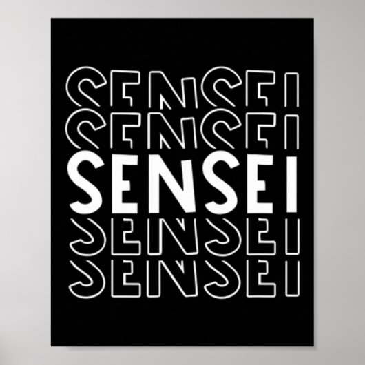 Mens Sensei Martial Arts Karate Judo Training Coac ポスター (正面)