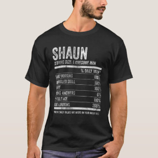 Mens Shaun Nutrition Name パーソナライズされた (メンシャウン栄養おもしろ Tシャツ