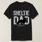 Mens Sheltie, Sheltie Dad Awesome Distressed Tet S Tシャツ (デザイン正面)