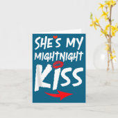 Mens She's My Midnight Kiss Happy New Year Matchin カード (黄色い花)