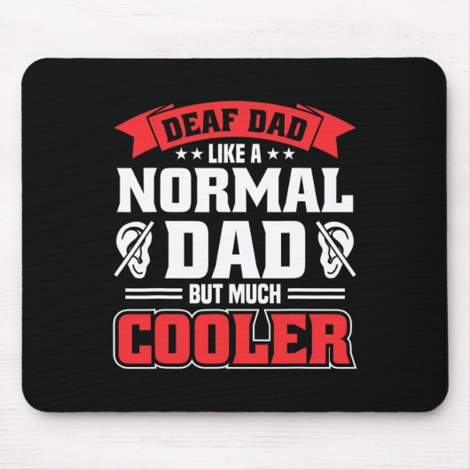 Mens Sign Language Looer認識度ASLとLooer Pri マウスパッド (正面)