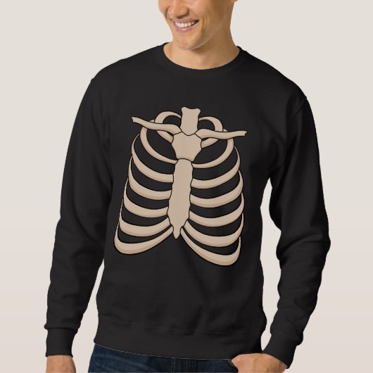 Men's Skeleton Sweatshirt for Halloween Party スウェットシャツ (正面)