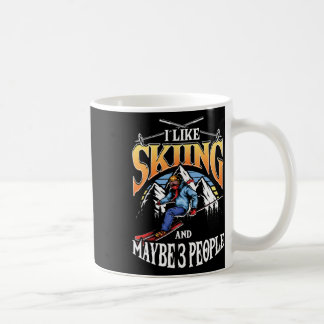 Mens Ski Lover I Like Skiing And Maybe 3 People  コーヒーマグカップ