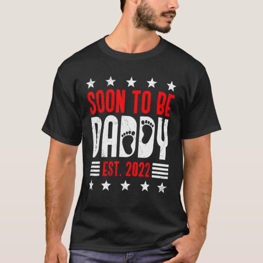 Mens Soon To Be Daddy Expectantパパ2022 Tシャツ (正面)