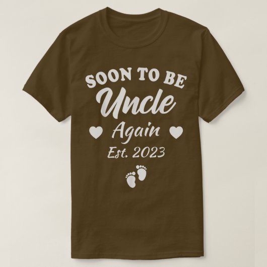 Mens Soon To Be Uncle Again 2023 Pregnancy Announc Tシャツ (デザイン正面)