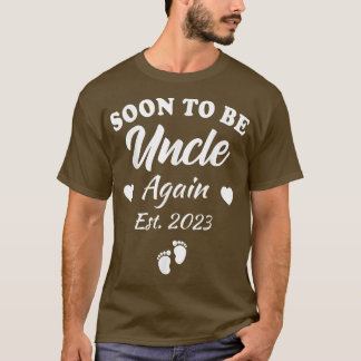 Mens Soon To Be Uncle Again 2023 Pregnancy Announc Tシャツ