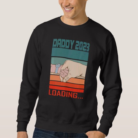 Mens Soon to Daddy 2023ロード期待パパT スウェットシャツ (正面)