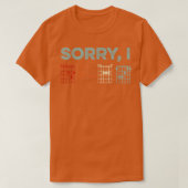 Mens Sorry IDGAF Hidden Message Guitar Chords Musi Tシャツ (デザイン正面)