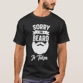 Mens Sorry This Beard Is Taken Shirt Valentines Da Tシャツ (正面)