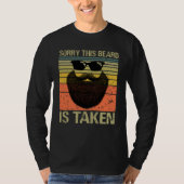 Mens Sorry This Beard Is Taken Valentines Day Desi Tシャツ (正面)