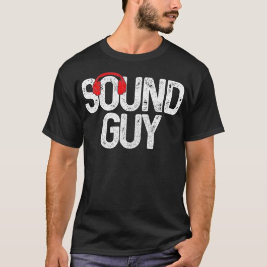 Mens Sound Guy Headphones Audio Engineer Sound Tec Tシャツ (正面)