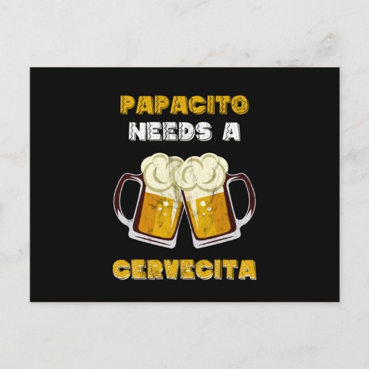 Mens Spanglish Latino Cerveza Beer Papacito Funny  ポストカード (正面)