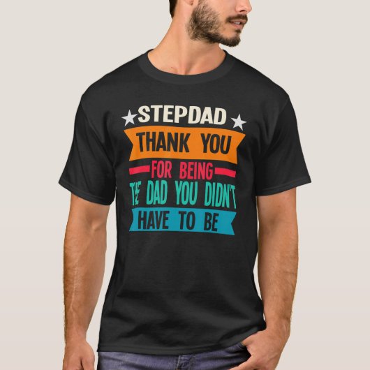 Mens StepdadはStepfatheパパ Tシャツ (正面)