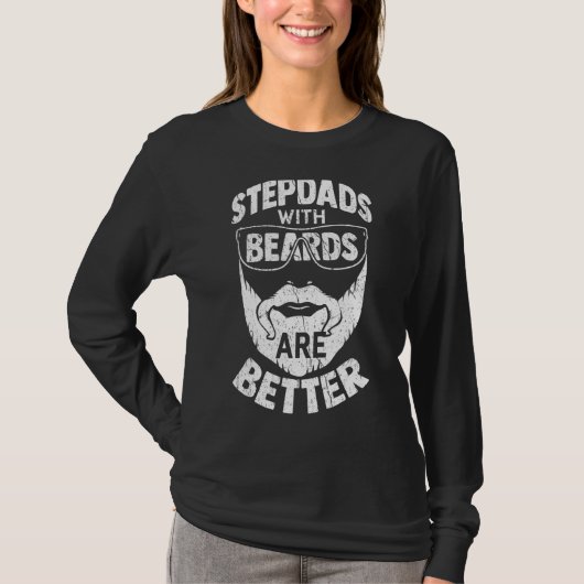 Mens Stepdads With Beardsはより良い遭難資金 Tシャツ (正面)