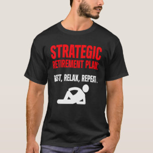 Mens Strategic Retirementプランの残りの繰り返リラックスし Tシャツ