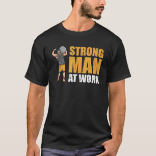 Mens Strongman At Work Bodybuilder Accessories Str Tシャツ