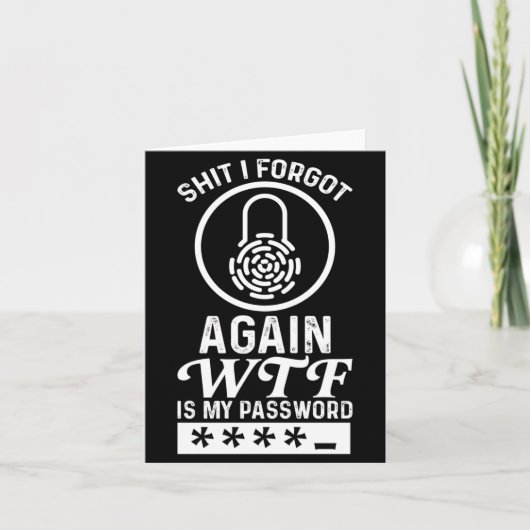 Mens Stuff 地球上でPword Pwordの日って何だったっけ カード (正面)