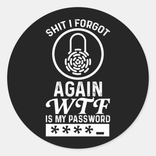 Mens Stuff 地球上でPword Pwordの日って何だったっけ ラウンドシール (正面)