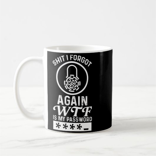 Mens Stuff 地球上でPword Pwordの日とは何だったっけ コーヒーマグカップ (左)