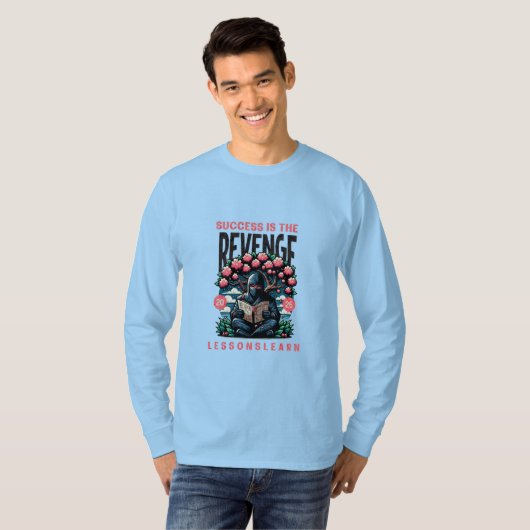 MEN'S SUCCESS REVENGE LESSONS LEARN LONG SLEEVE Tシャツ (正面フル)