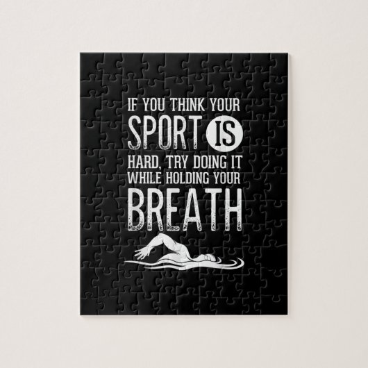 Mens Swim Swimmer Swimming Sport Practice ジグソーパズル (縦)