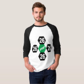 Men's T-Shirt white black DESIGN SPORT 26 Tシャツ (正面フル)