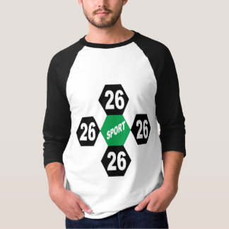 Men's T-Shirt white black DESIGN SPORT 26 Tシャツ