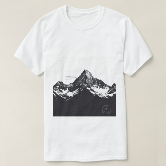 Men's t-shirt with a black and white design tシャツ (デザイン正面)