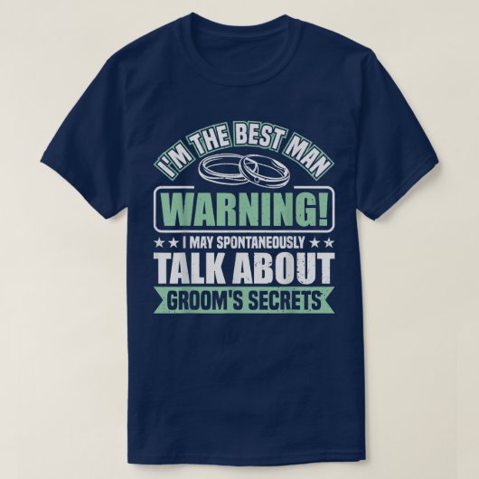 Mens Talk About Grooms Secrets Bachelor Party  Tシャツ (デザイン正面)