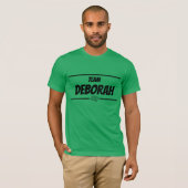 Men's Team Deb、名前のカスタマイズ可能 Tシャツ (正面フル)