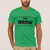 Men's Team Deb、名前のカスタマイズ可能 Tシャツ (正面)