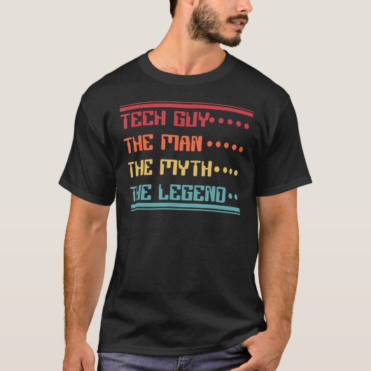 Mens Tech Guy Man Myth Legend IT Specialist Admin Tシャツ (正面)