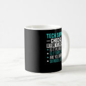 Mens Tech Technical Support Checklist Computer Sys コーヒーマグカップ (正面右)