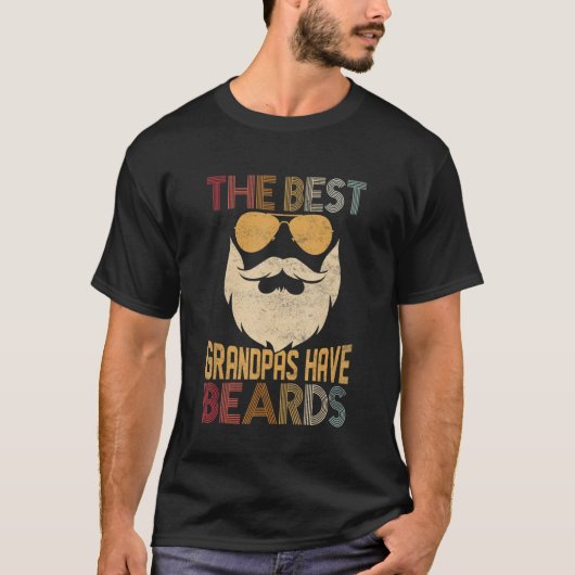 Mens The Best Grandpas Have Beards Beard Family Fa Tシャツ (正面)