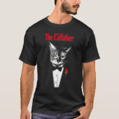 Mens The Catfather Cat Dad Daddy Father Owner Tシャツ (正面)