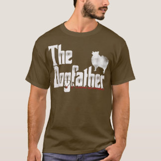 Mens The Dogfather   Pomeranian Tshirt  Father's D Tシャツ
