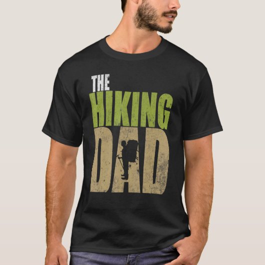 Mens The Hiking Dad Bushcraft Outdoor Hiking Fathe Tシャツ (正面)