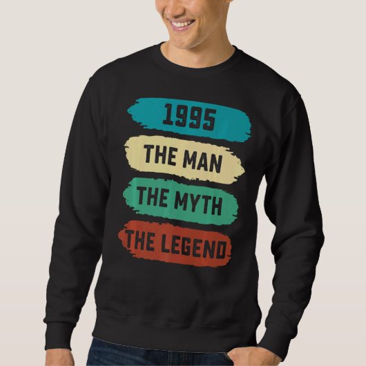 Mens The Man Myth Legend 1995 27誕生日2 スウェットシャツ (正面)