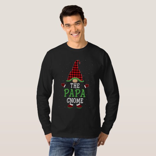 Mens The Papa Gnome  Group Matching Papa Christmas Tシャツ (正面フル)