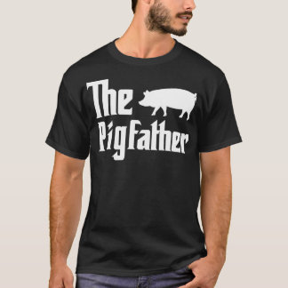 Mens The Pigfather Pig Lover Farming Dad Funny Far Tシャツ