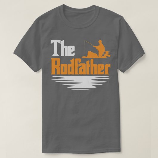 Mens The Rodfather Funny Mens Fishing Fisherman Tシャツ (デザイン正面)