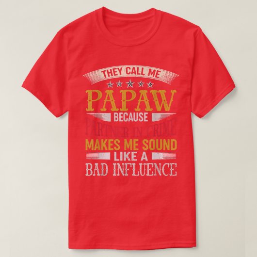 Mens They Call Me Papaw Because Partner In Crime V Tシャツ (デザイン正面)
