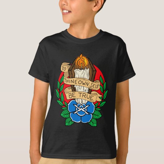 Mens thine own self be true addiction recovery tシャツ (正面)