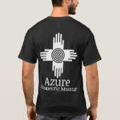 Mens Thirt Azure治療用マッサージホワイトロゴ Tシャツ (裏面)