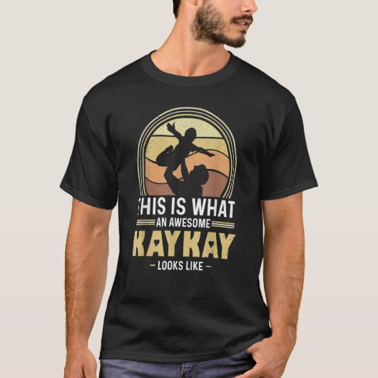 Mens This is What an Awesome Kaykay Looks Like Kay Tシャツ (正面)