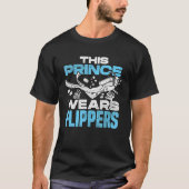 Mens This Prince Wears Flippers Diver Scuba Diver  Tシャツ (正面)