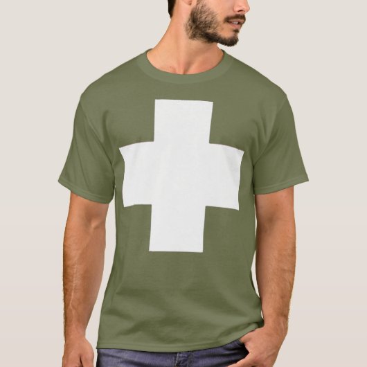 Mens This-Swiss-Flag-Is-A-Big-Plus Premium Tシャツ (正面)